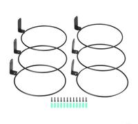 Support mural multi-usage pour pot de fleurs pour anneau, support en métal robuste avec pliage à 90 degrés, convient pour différents besoins de décoration (20 cm)