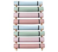 Support mural multicouche pour tapis de yoga - Support durable pour tapis de yoga, rouleaux en mousse et accessoires de fitness - Économie d'espace - 8 couches - Pour salle de sport à domicile