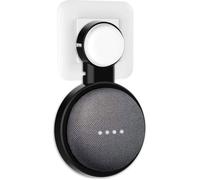 Support Mural Noir pour Google Home Mini & Nest Mini 2e Gen - Support Intelligent Prise sans Vis Rangement Câble Salon Cuisine