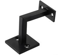 Support mural noir pour main courante, fabriqué en acier inoxydable SUS304 pour une excellente durabilité et stabilité, idéal pour les applications intérieures et extérieures