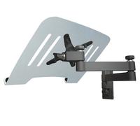 Support mural noir pour ordinateur portable avec plaque d'adaptation argentée