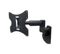 Support Mural Orientable Maclean MC-503B Noir pour Écrans 23"-42" (58-107 cm), Charge Max 30kg, VESA 75x75 à 200x200, Inclinaison ±20°, Pivot 180°