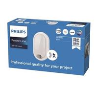 Support mural Philips, aligné, ovale, 1 ampoule, 4000 K, IP54, blanc