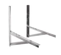 Support mural pliable en acier inoxydable pour systèmes de fentes, accessoire robuste pour chauffage sans fil, unité de fenêtre AC et installation en extérieur