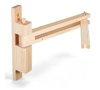Support Mural Pliable en Bois pour Applique et Lampe Suspendue | Bras Articulé Réglable, Finition Café Rustique, Fixation Murale sans Câblage, Chambre, Chevet, Locataires et Étudiants