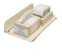 Support mural pliable pour salle de bain Blanc 30 cm | Design pliable à 90 degrés, économise de l'espace lorsqu'il n'est pas utilisé, construction en acier au carbone