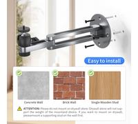 Support Mural Pliable Universel Réglable En Alliage D'Aluminium Pour Projecteurs (Montage Mural)