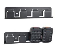 Support Mural pour 4 Batteries compatible avec Bosch Home & Garden Batterie PBA 18V (la maison et le jardin), Support en Acier Renforcé pour batteries d’outils, Montage sur Panneaux Perforés et Murs