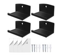 Support mural pour 4 disques vinyles en acrylique | Étagère flottante pour disques vinyles | Support mural pour LPs, photos, livres, chambre à coucher, salon, chambre d'enfant