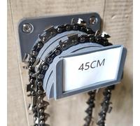 Support mural pour 6 chaînes de tronçonneuse, gris, avec 2 vis en acier inoxydable, support universel peu encombrant pour tous les modèles d'arbre à chaîne