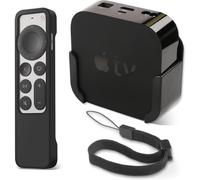 Support mural pour Apple TV 4K avec télécommande Siri 2ème génération en silicone