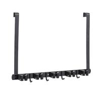 Support mural pour balai à franges - Support de balai sur la porte | Organiseur de brosse | Outils sans perçage | Organisateur mural pour buanderie pour cuisine, salle de bain