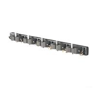 Support Mural pour balai Serpillière 5 Fentes ABS Antidérapant | 5 fentes à ressort, poignées caoutchouc, anti- pour chute sécurisé, plastique ABS pour robuste, gris blanc(gray5)