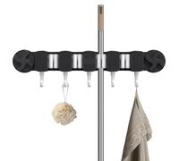 Support mural pour balais de nettoyage et outils de jardin | Organisateur d'outils pour garage Supports muraux avec chiffons et serviettes pour Hog