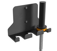 Support mural pour barre d'haltères | Support vertical de barre de gym à domicile, revêtement poudré, support peu encombrant pour accessoires de gym commerciaux ou à domicile, compatible avec les