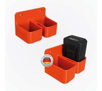 Support mural pour batteries compatibles STIHL AP 20, AP 30, AP 200 S, AP 300 S, AP 500 S - porte-batterie pour atelier et garage, 1 ou 2 batteries (Support pour 2 batteries)
