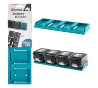 Support Mural pour Batteries Makita 18 V - Support de Batterie - Montage Facile - Idéal pour Atelier ou Van - avec gabarit de Fixation