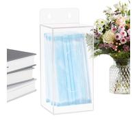 Support mural pour boîte à gants, support mural | Organiseur de rangement flottant en acrylique transparent pour salon de beauté, clinique, bureau, nettoyage, placard, laboratoire, entrée