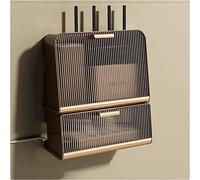 Support mural pour boîte de rangement pour routeur WiFi, étagère de rangement pour routeur sans fil multicouche, barrette d'alimentation et support de gestion des câbles, boîte de rangement de bureau