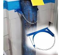 Support mural pour bouteille de gaz avec chaîne de sécurité pour un rangement sécurisé dans les laboratoires, ateliers, maisons