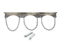 Support mural pour bouteille de gaz en acier inoxydable, support de réservoir d'oxygène/CO2/nitreux pour bouteilles de 8 L à 40 L, chaîne de sécurité réglable pour usage médical(3 bottles)