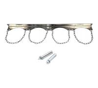 Support mural pour bouteille de gaz en acier inoxydable, support de réservoir d'oxygène/CO2/nitreux pour bouteilles de 8 L à 40 L, chaîne de sécurité réglable pour usage médical(4 bottles)