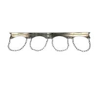 Support mural pour bouteille de gaz en acier inoxydable - Support sécurisé pour bouteille d'oxygène, d'azote, de propane et d'argon avec vis et chaîne de sécurité pour la maison, le laborato