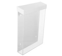Support Mural pour Brochures en Acrylique 11, 6x8, 5 avec Couvercle | Finition Blanche Transparente, Bords Lisses, pour Littérature et Prospectus en Environnement Commercial