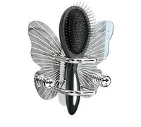 Support mural pour brosse à cheveux - Organisateur mural en forme de papillon pour peignes, anneaux de cheveux