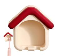 Support mural pour brosse à dents double fentes en forme de maison | Porte-brosse à dents pour salle de bain pour maison, salle de bain, dortoir, appartement, école }