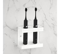 Support Mural pour Brosse à Dents électrique avec Plateau de diatomite, Support de Rangement de Brosse à Dents Auto-adhésif pour Salle de Bain (Blanc)