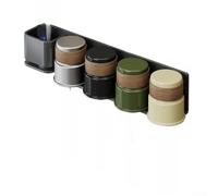 Support mural pour brosse à dents électrique sans perçage - Antirouille pour salle de bain - Panier de rangement avec design goutte à goutte - Gris 32,5 cm (4)