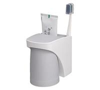 Support Mural pour Brosse à Dents et Dentifrice avec gobelet, gobelet magnétique Amovible et Multifonction, pour Salle de Bain