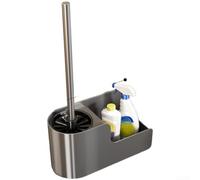 Support mural pour brosse WC en acier inoxydable sans perçage | Support de brosse WC mural, installation sans perçage, adapté aux locataires, support adhésif, antirouille