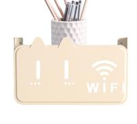 Support mural pour câble | Support de routeur acrylique adhésif arrière pour montage mural, étagère de rangement pour câble, support de routeur décoratif multifonction