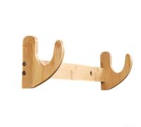 Support mural pour canne à pêche en bois naturel vertical ou horizontal pour canne à pêche et moulée, solution de rangement pour garage (1 étage)