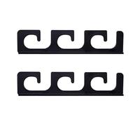 Support mural pour canne à pêche - Support horizontal en acier avec design rainuré profond - 32 x 4 cm - Rangement peu encombrant pour cannes à pêche, bâtons de trekking, bâtons de ski, garage et