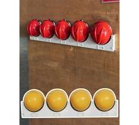 Support Mural pour Casque de sécurité - Organiseur Robuste pour 1 à 5 Casques de sécurité, Support pour Casques d'atelier, Supports durables pour Casques de Pompier, Rangement Compact pour c