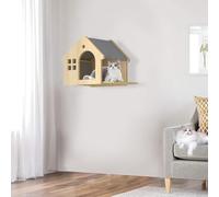 Support mural pour chat avec étagère, perchoir, griffoir, plate-forme de saut, arbre d'escalade compact pour chats d'intérieur