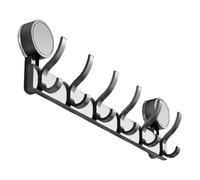 Support mural pour cintre de veste, support mural pour porte-manteau | Porte-manteau mural suspendu en aluminium Space | Avec 6 crochets anti-rayures, porte-manteau mural, pour entrées et chambres