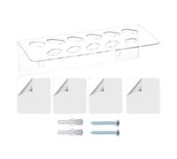 Support mural pour ciseaux, design en acrylique à 11 trous, transparent et robuste, utilisation en salon de coiffure, 19 x 8 x 5 cm, transparent, 1 jeu