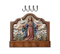 Support mural pour clés en bois - Organiseur compact pour la maison, système de suspension à quatre crochets, décoration de rangement en bois naturel | Cintre pratique pour entrée pour hommes, femmes