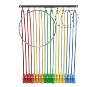 Support mural pour corde à sauter avec 10 crochets - Rangement d'équipement de gym pour hula Hoops, équipement de sport, accessoires d'exercice - Idéal pour studio, garage, salle de jeux