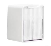 Support mural pour cotons-tiges sans perçage - Organisateur pour cotons-tiges, élastiques à cheveux dans les petites zones de coiffeuse (blanc)