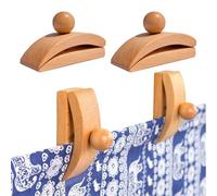 Support mural pour couettes - 4 pinces en bois, supports muraux pour tapisseries et plafonds - Pour décoration de maison plafond tapis toile chambre salon appartement bureau dortoir étudiant hôtel