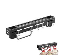 Support mural pour couteaux, baguettes, sans perforation, multifonction