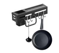 Support mural pour couteaux, support pour couteaux,Porte-baguettes - Support mural polyvalent sans poinçon avec crochets pour ustensiles de cuisine, usage domestique et hôtelier