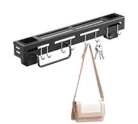 Support mural pour couteaux, ustensiles de cuisine, porte-couverts multifonction, avec crochets pour ranger baguettes, ciseaux, couteaux et chiffons