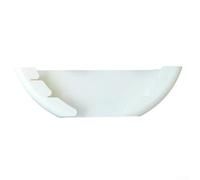 Support mural pour couvercle de casserole de cuisine, 26,5 x 11 x 3 cm, organiseur en plastique blanc avec design vertical peu encombrant (blanc)