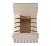 Support mural pour couvercle de casserole, support vertical sans perçage pour plan de travail, solution d'organisation multicolore pour la maison (marron)